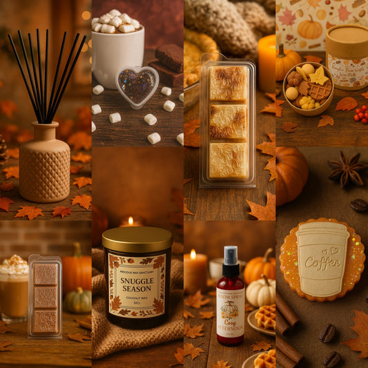 Explore our Autumn Collection with cosy wax melts, candles, and home fragrances inspired by fall’s warmth and charm.