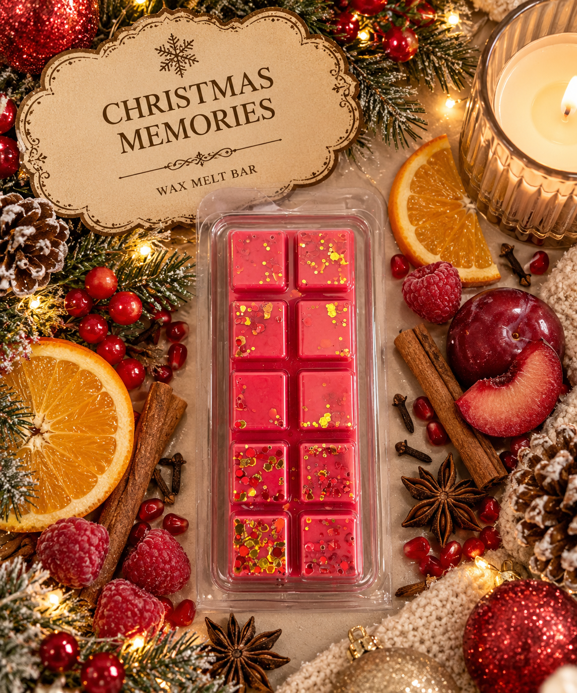 Christmas Memories Wax Melt Bar | Strong Scented Soy Wax Melts UK