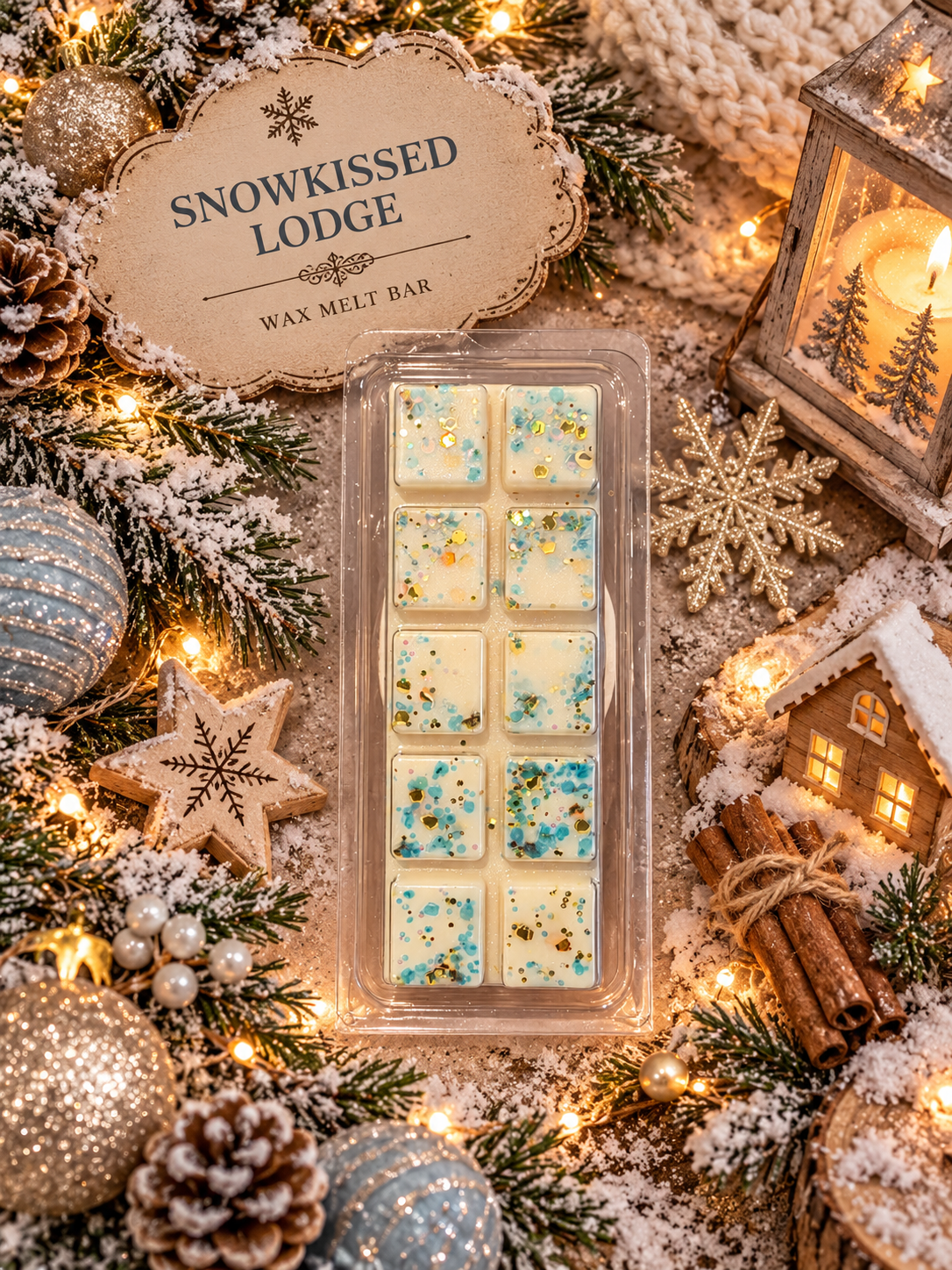 Snowkissed Lodge Wax Melt Bar | Strong Scented Soy Wax Melts UK