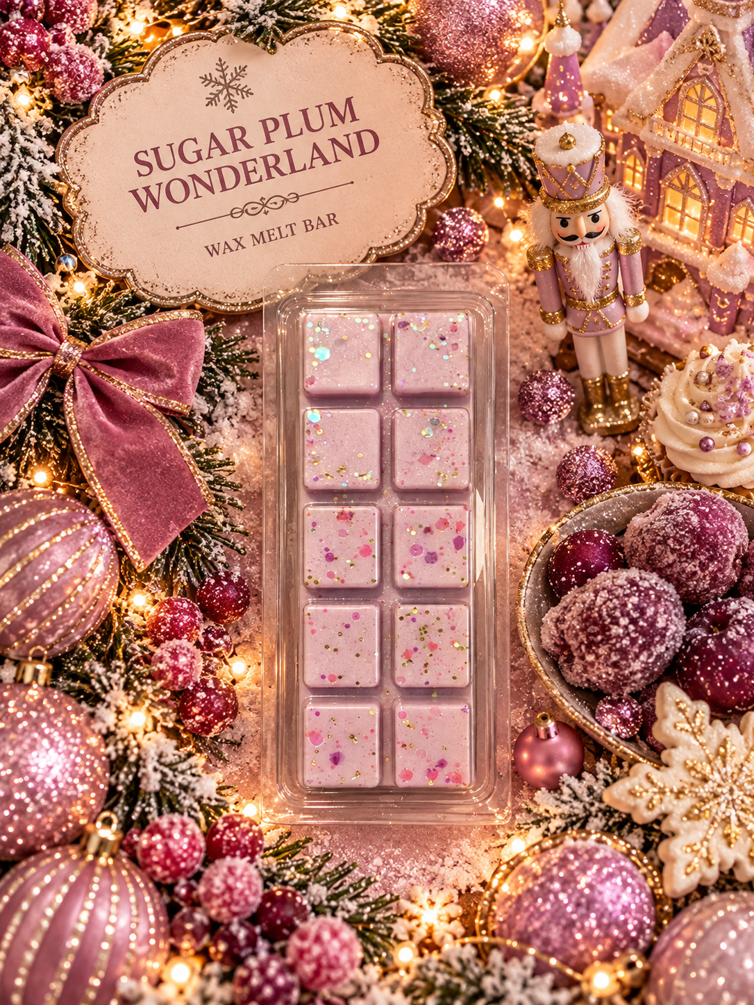 Sugar Plum Wonderland Wax Melt Bar | Strong Scented Soy Wax Melts UK