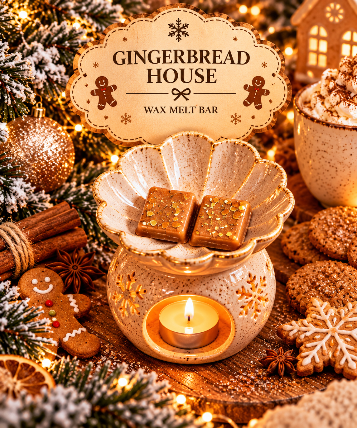 Gingerbread House Wax Melt Bar | Strong Scented Soy Wax Melts UK