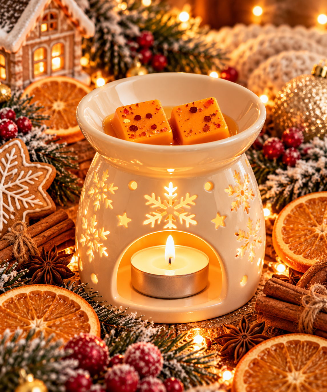 Cinnamon and Orange Wax Melt Bar | Strong Scented Soy Wax Melts UK