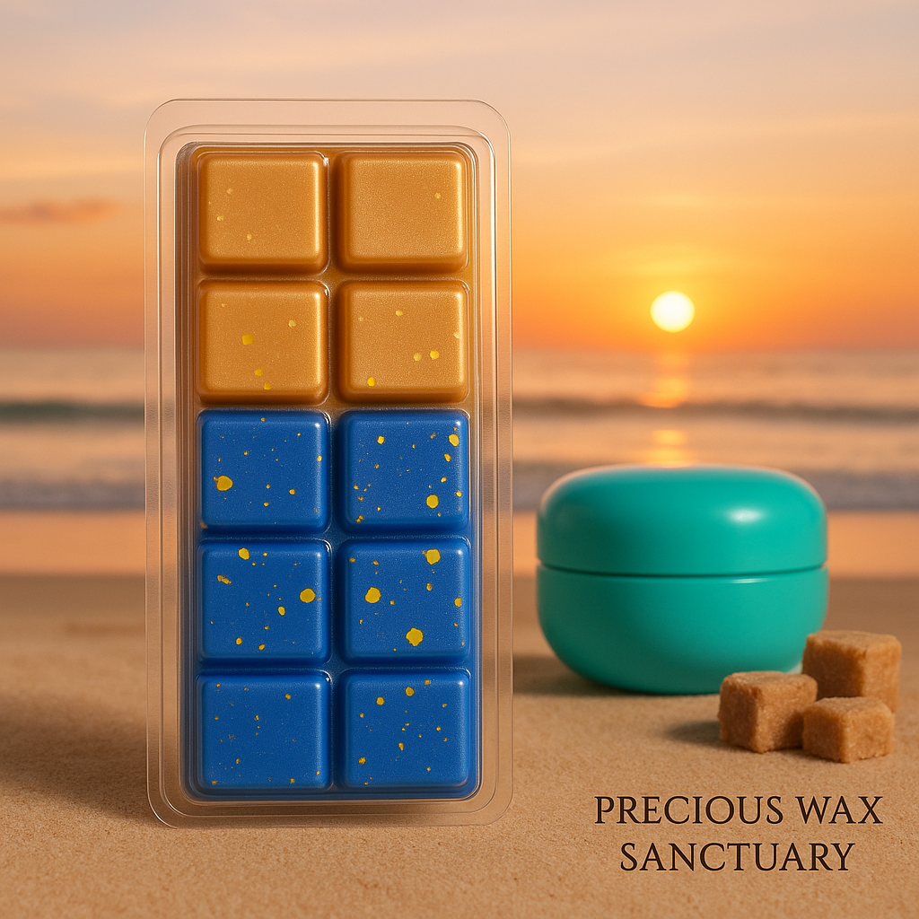 Cozy up to the beachy bonfire vibes! 🔥🏖️ Our 'Beach Nights' wax melt, inspired by Sol de Janeiro's warm scent. It's pure sweet and smoky bliss!