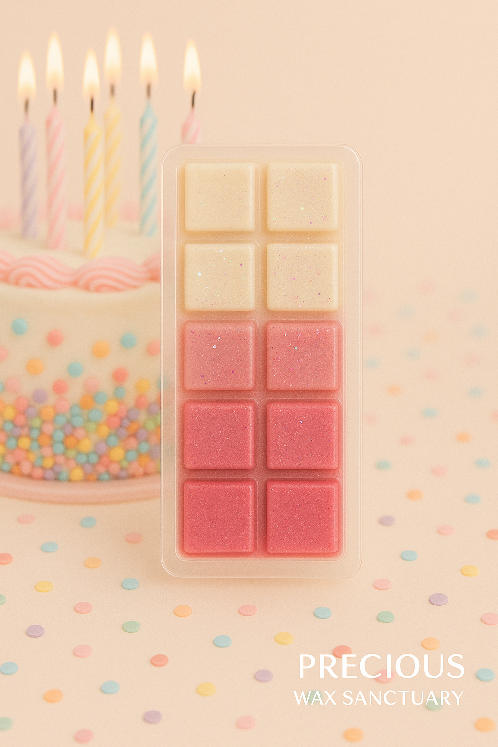Celebrate every day! 🎉 Our 'Birthday Cake' wax melt is here to fill your home with sweetness.
