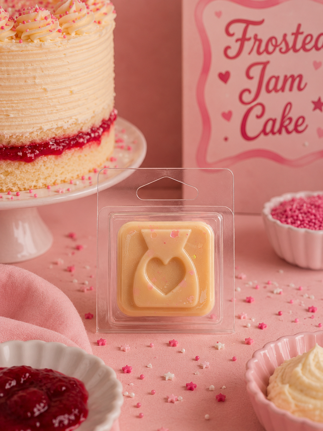 Frosted Jam Cake Wax Melt Sample | Strong Scented Soy Wax Melts UK