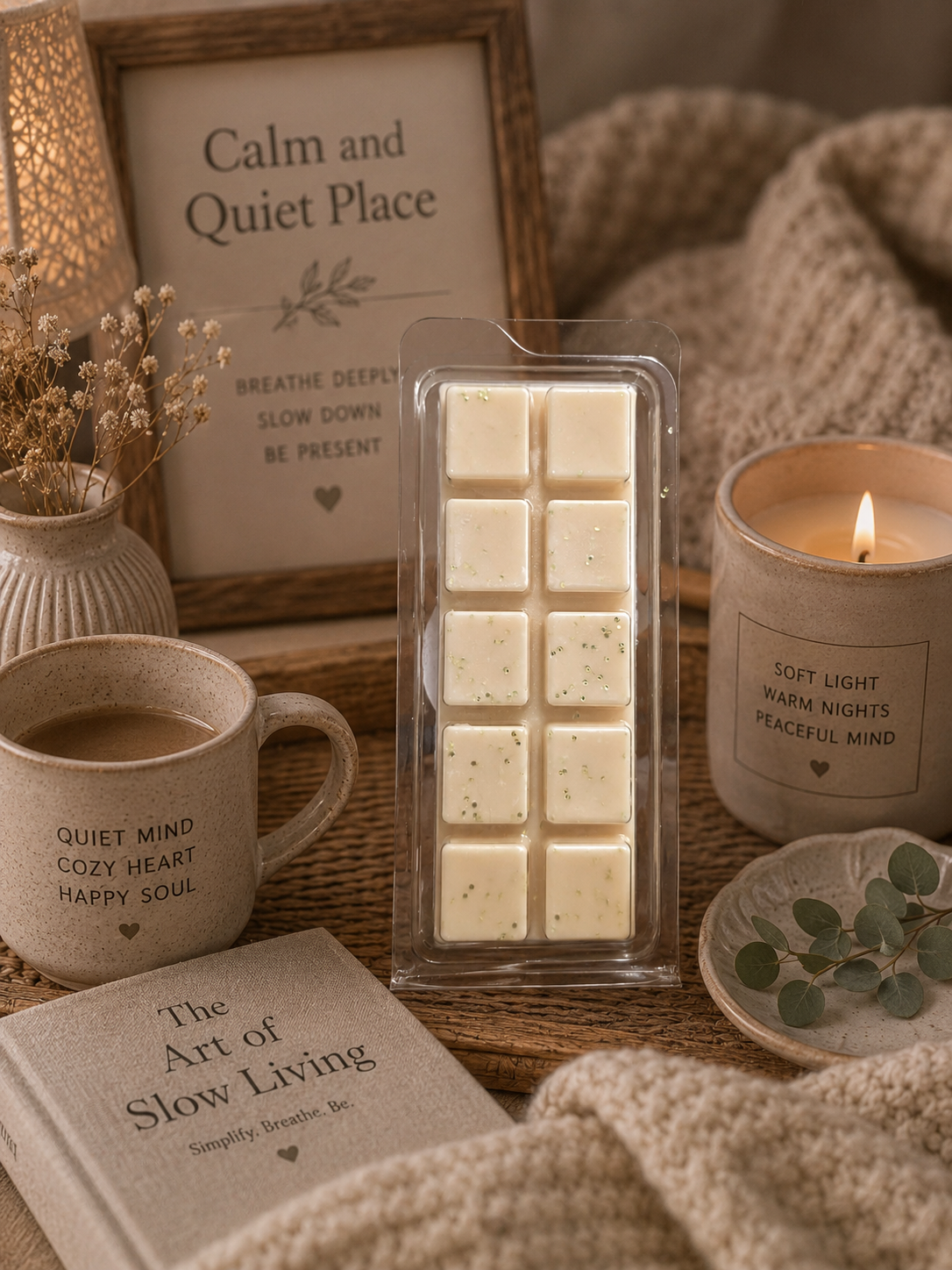 Calm and Quiet Place Wax Melt Bar | Strong Scented Soy Wax Melts UK