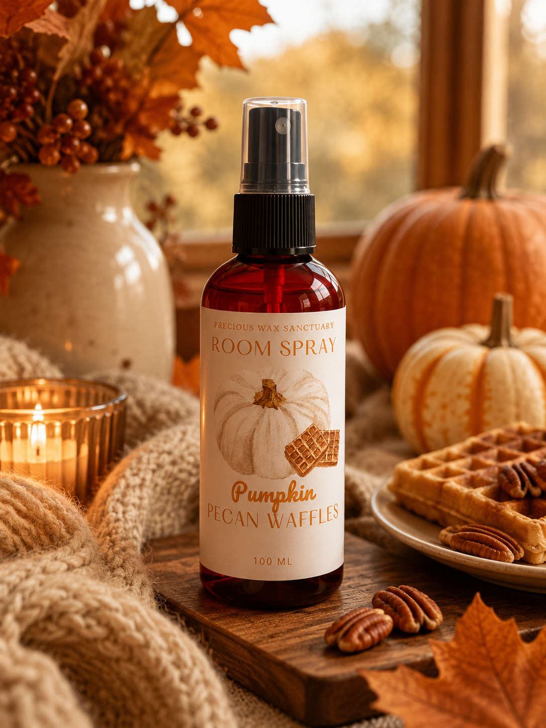 Pumpkin Pecan Waffles Room Spray | Strong Scented Home Fragrance UK