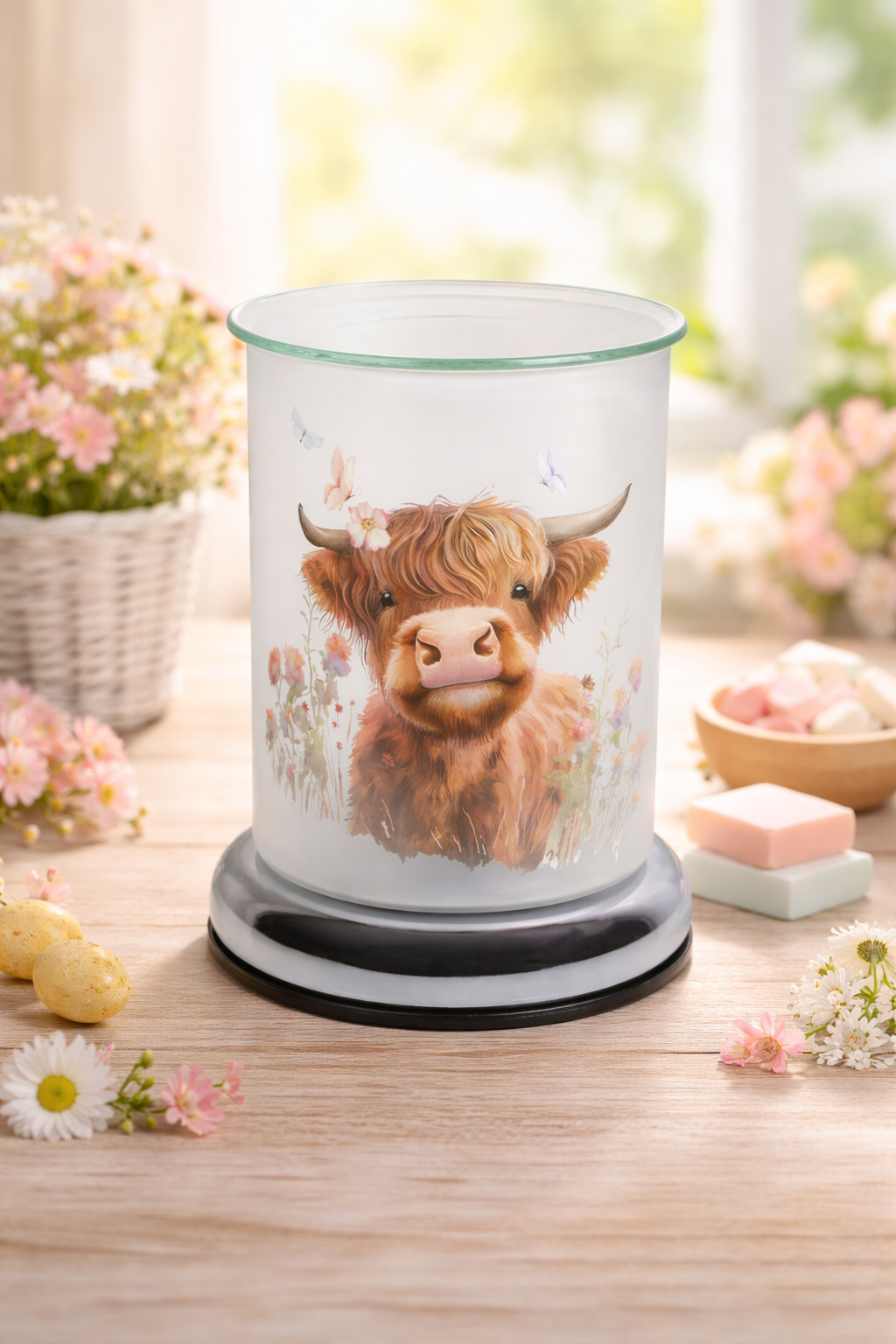 Electric Touch Melter Highland Cow – 17cm