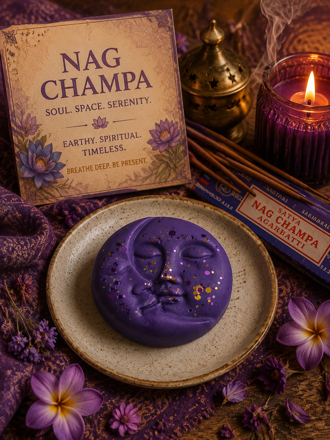 Nag Champa Wax Melt Shape | Strong Scented Soy Wax Melts UK