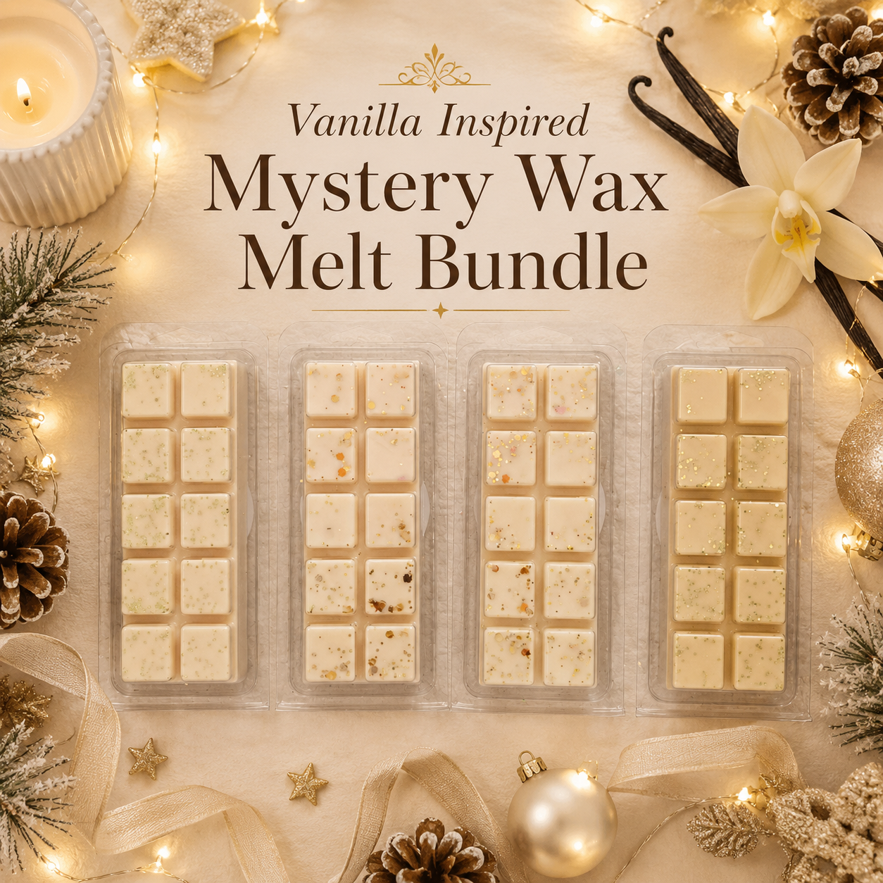 Mystery Vanilla Wax Melt Bar Bundle | Strong Scented Soy Wax Melts UK