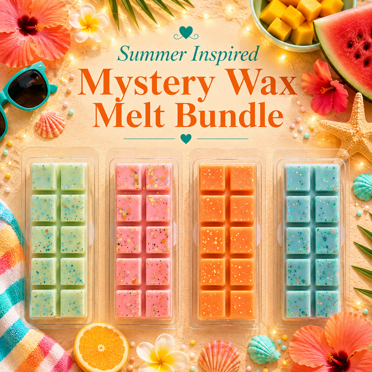 Mystery Summer Wax Melt Bar Bundle | Strong Scented Soy Wax Melts UK