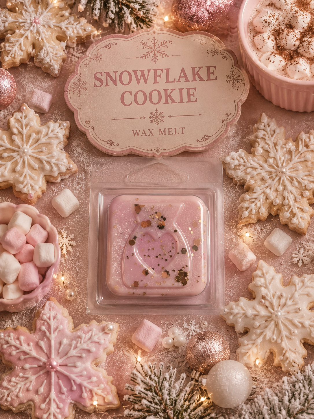 Snowflake Cookie Wax Melt Sample