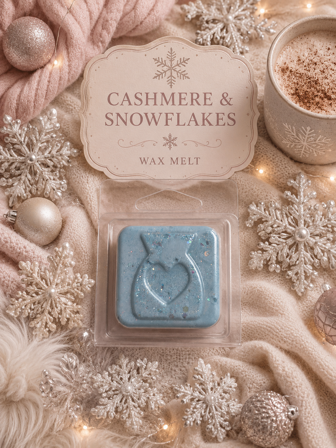 Cashmere and Snowflakes Wax Melt Sample