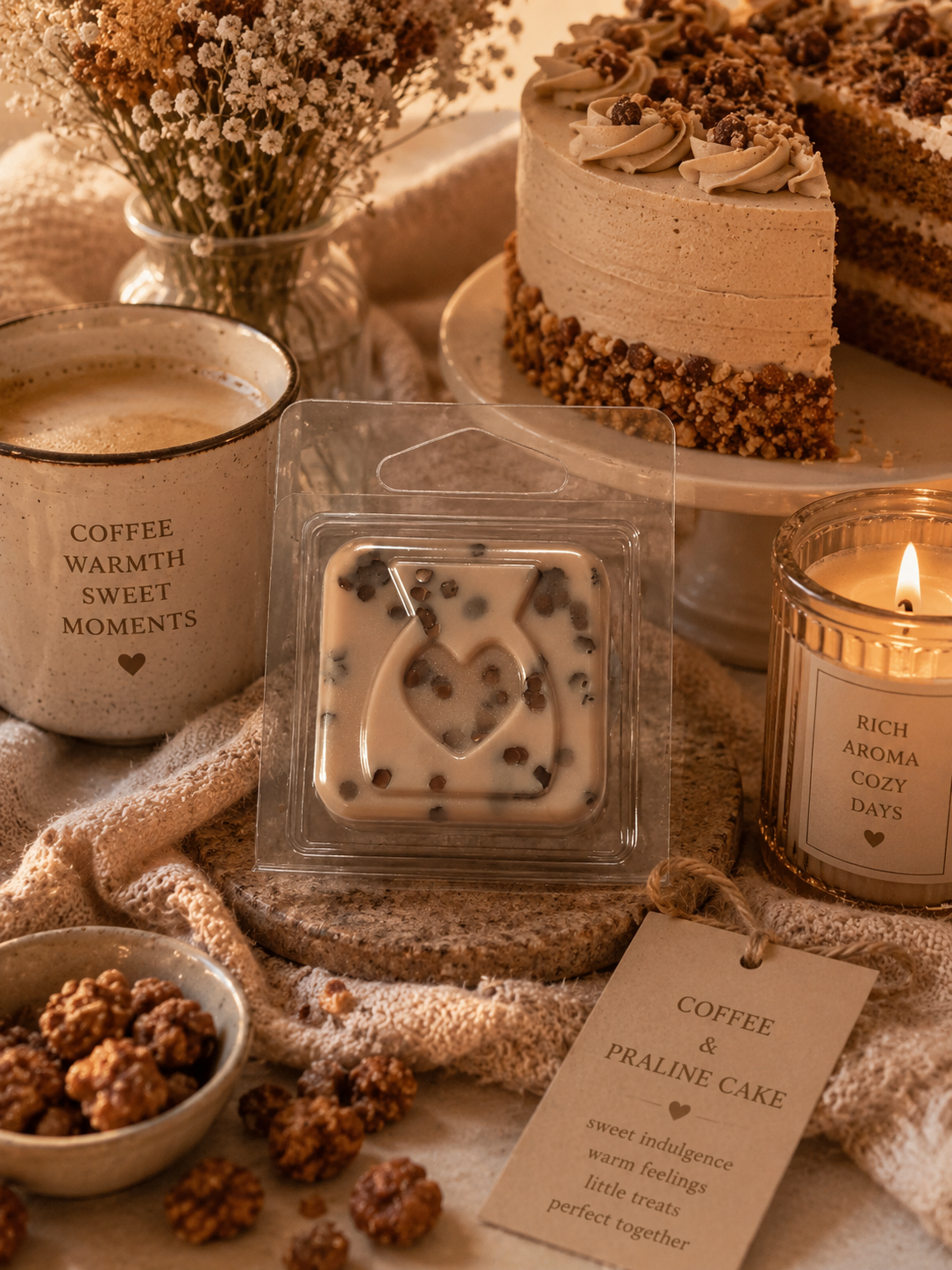Coffee and Praline Cake Wax Melt Sample