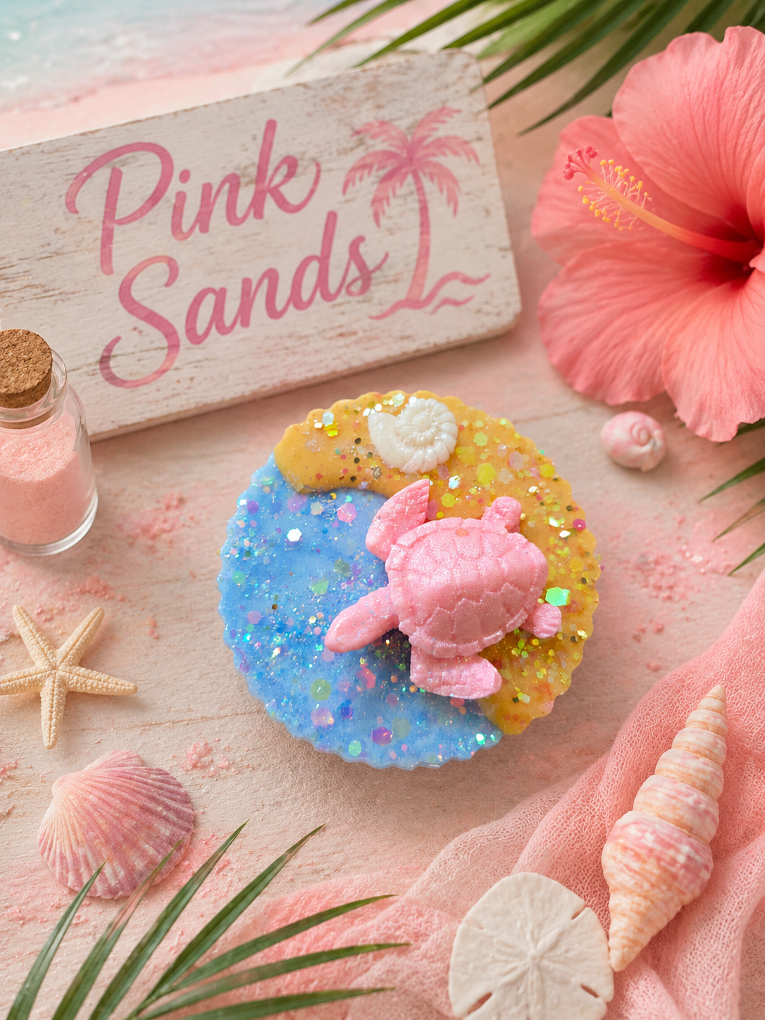 Pink Sands Wax Melt Shape