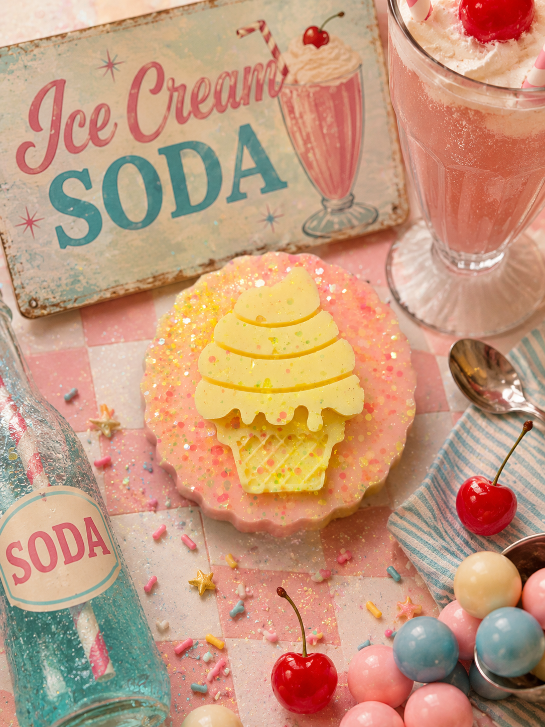Ice Cream Soda Wax Melt Shape