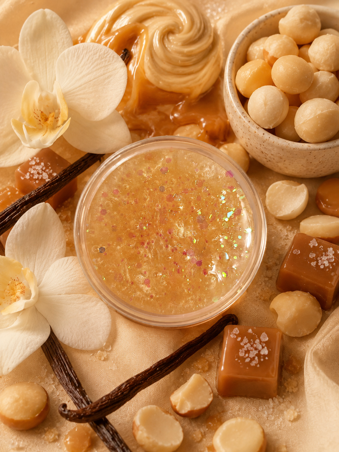 Caramelized Vanilla and Macadamia Gel Wax Melt Pot | Strong Scented Gel Wax Melts UK
