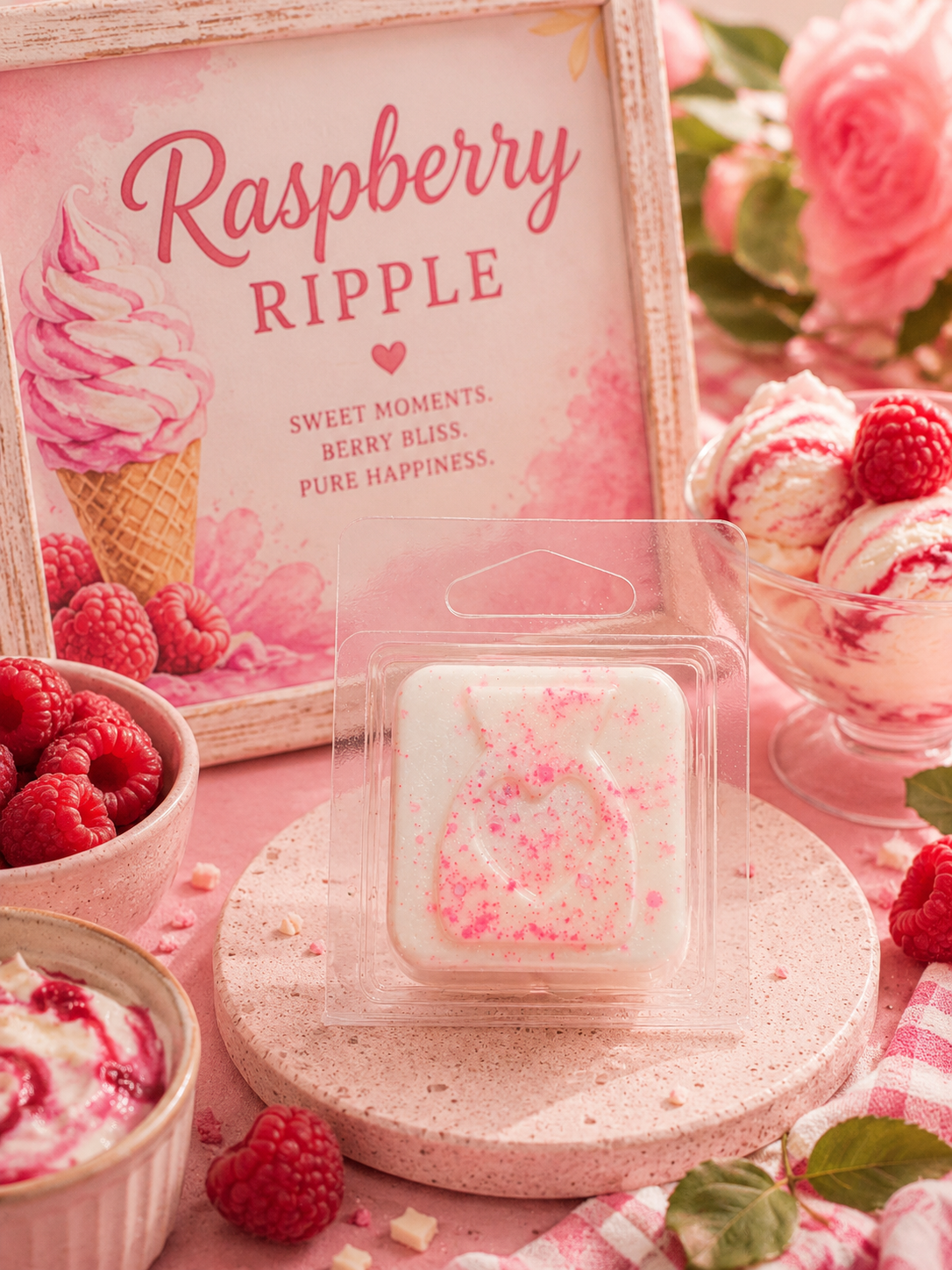Raspberry Ripple Wax Melt Sample