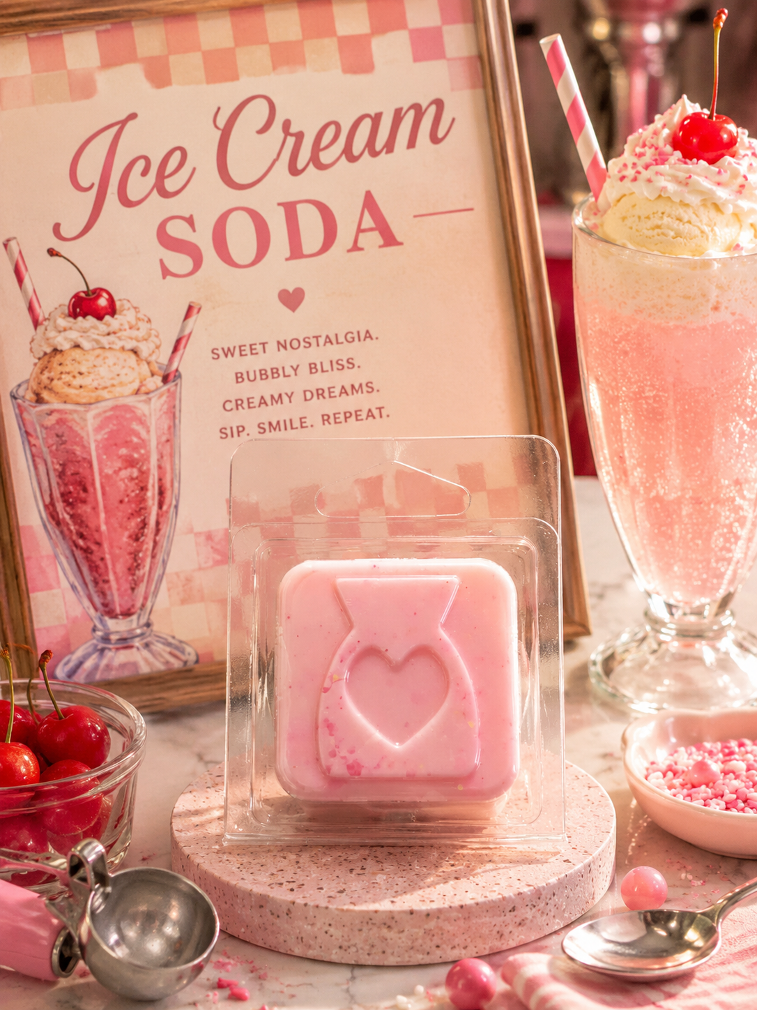 Ice Cream Soda Wax Melt Sample