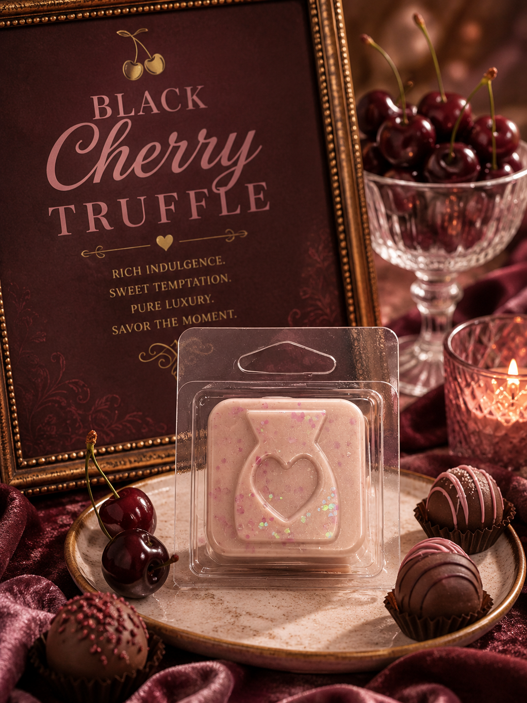 Black Cherry Truffle Wax Melt Sample