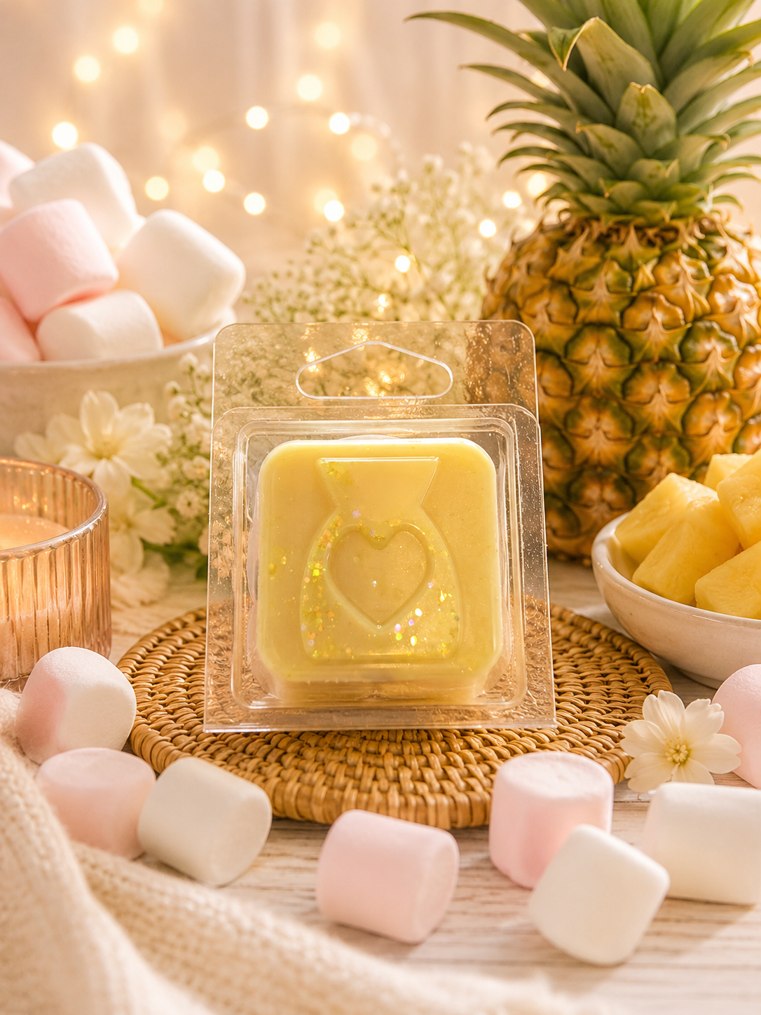 Marshmallow and Pineapple Wax Melt Sample