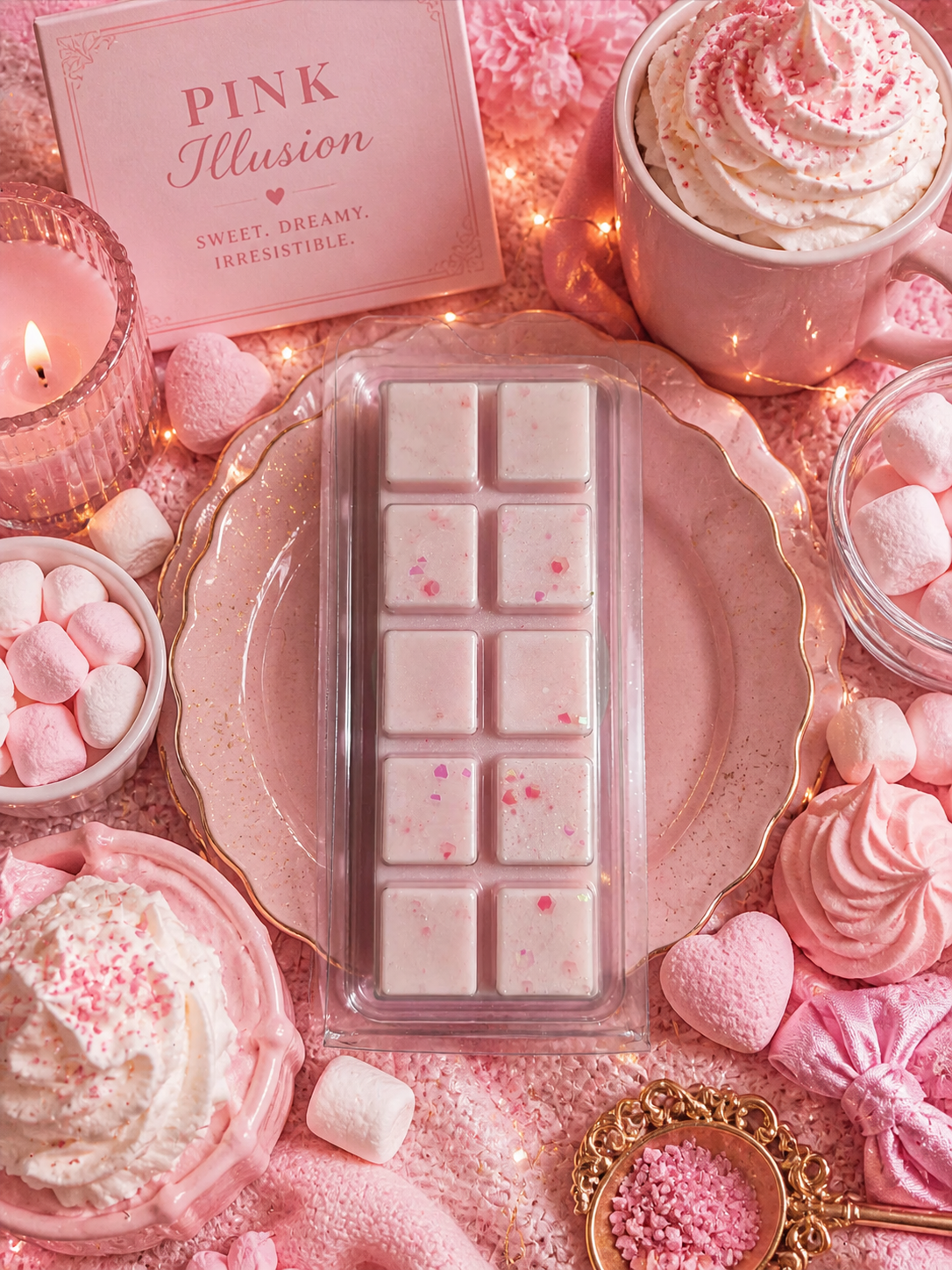 Pink Illusion Wax Melt | Strong Scented Soy Wax Melts UK