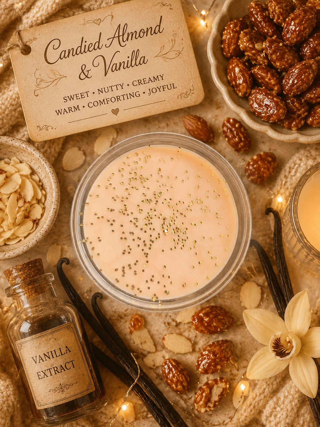 Candied Almond and Vanilla Wax Melt Pot