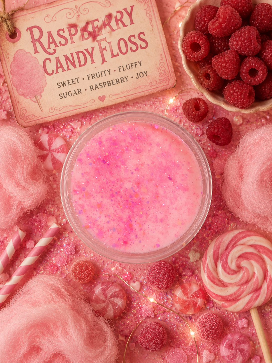 Raspberry Candy Floss Wax Melt Pot