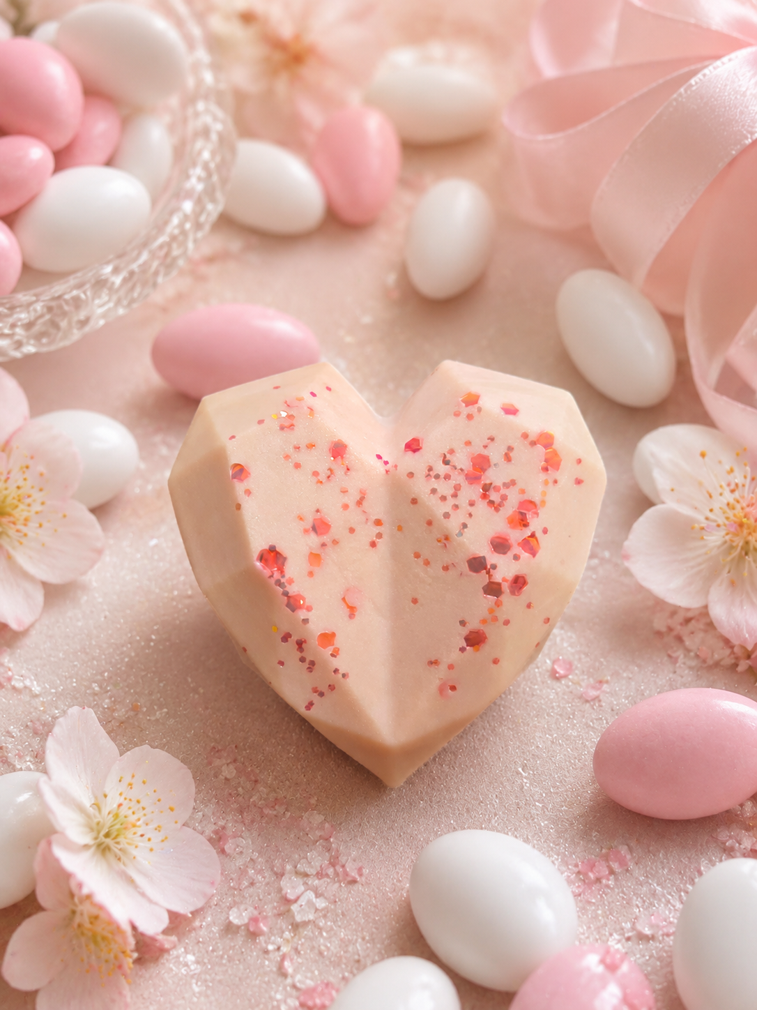 Sugared Almond Heart Wax Melt