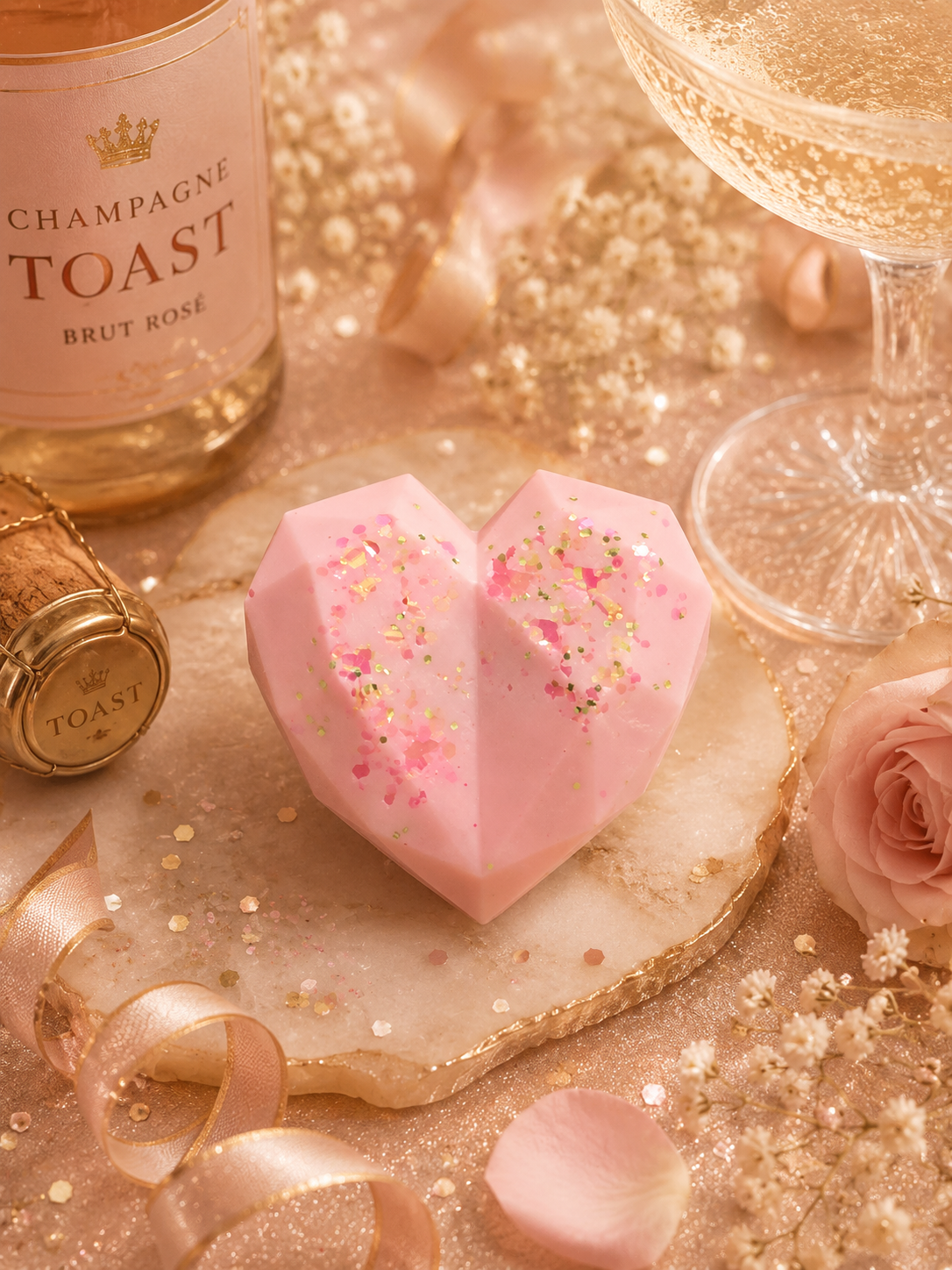 Champagne Toast Heart Wax Melt