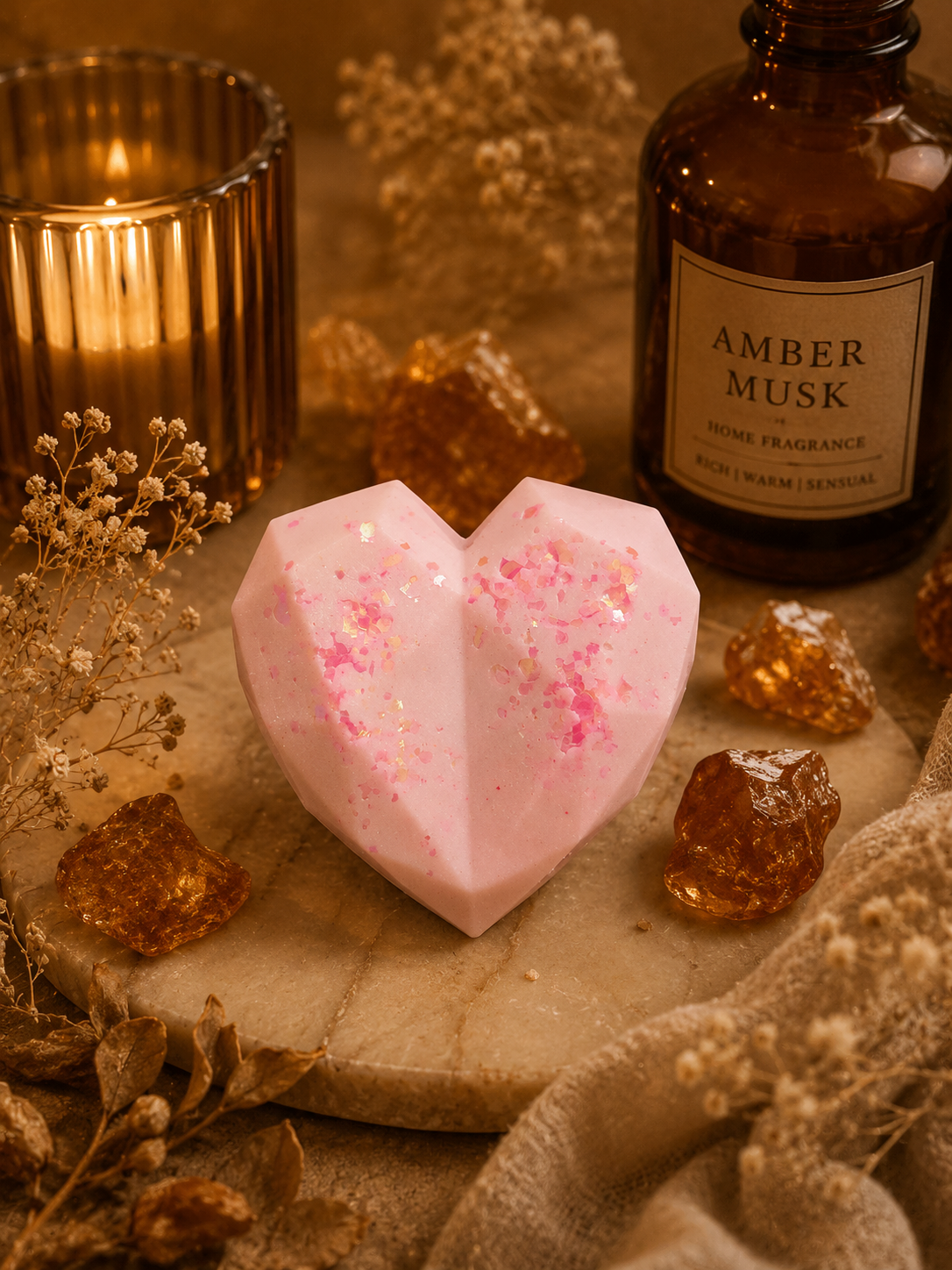 Amber Musk Heart Wax Melt