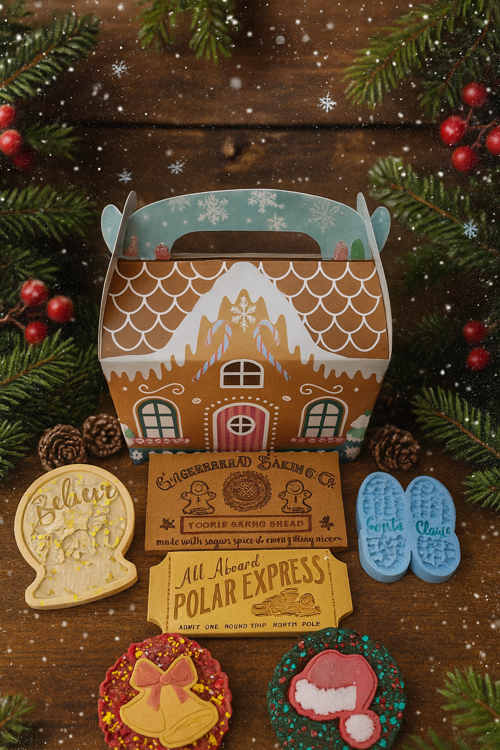 Brown Christmas Gift Box