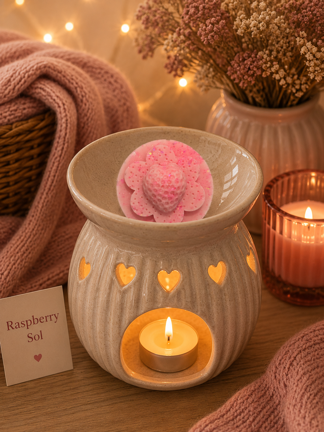 Raspberry Sol Wax Melt Shape | Strong Scented Soy Wax Melts UK