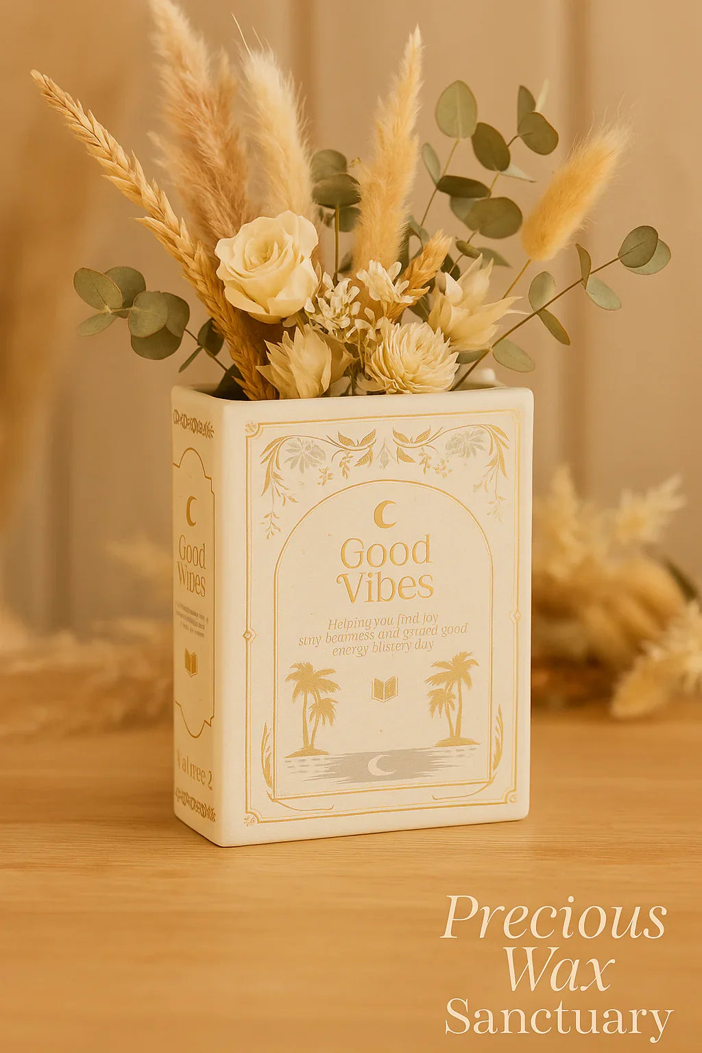 White Book Shaped Vase