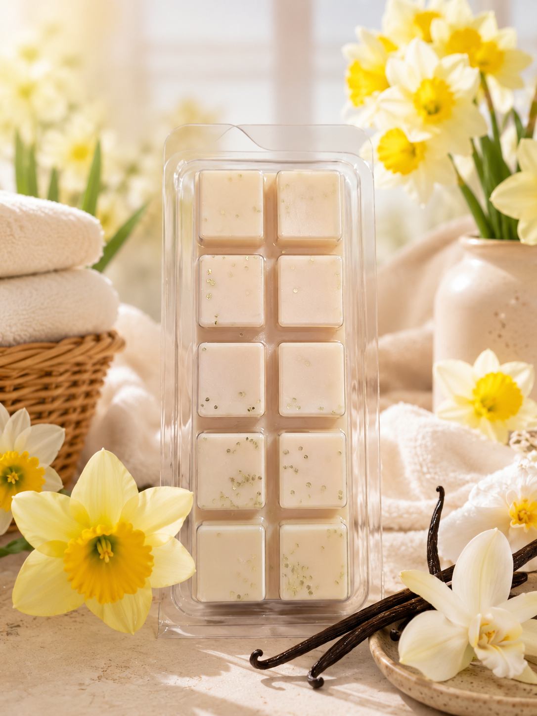 Daffodil and Vanilla Wax Melt | Strong Scented Soy Wax Melts UK