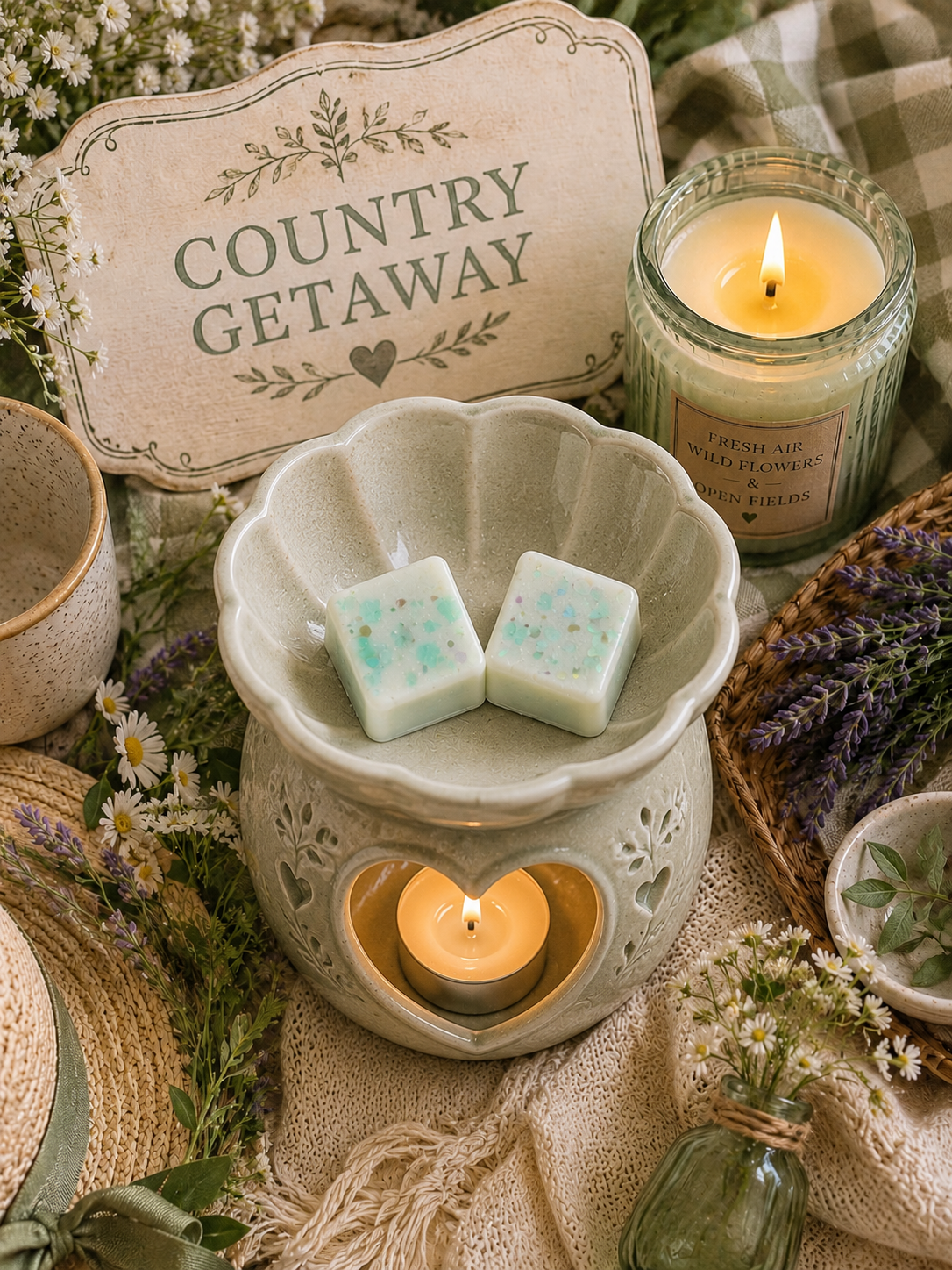 Country Getaway Wax Melt | Strong Scented Soy Wax Melts UK