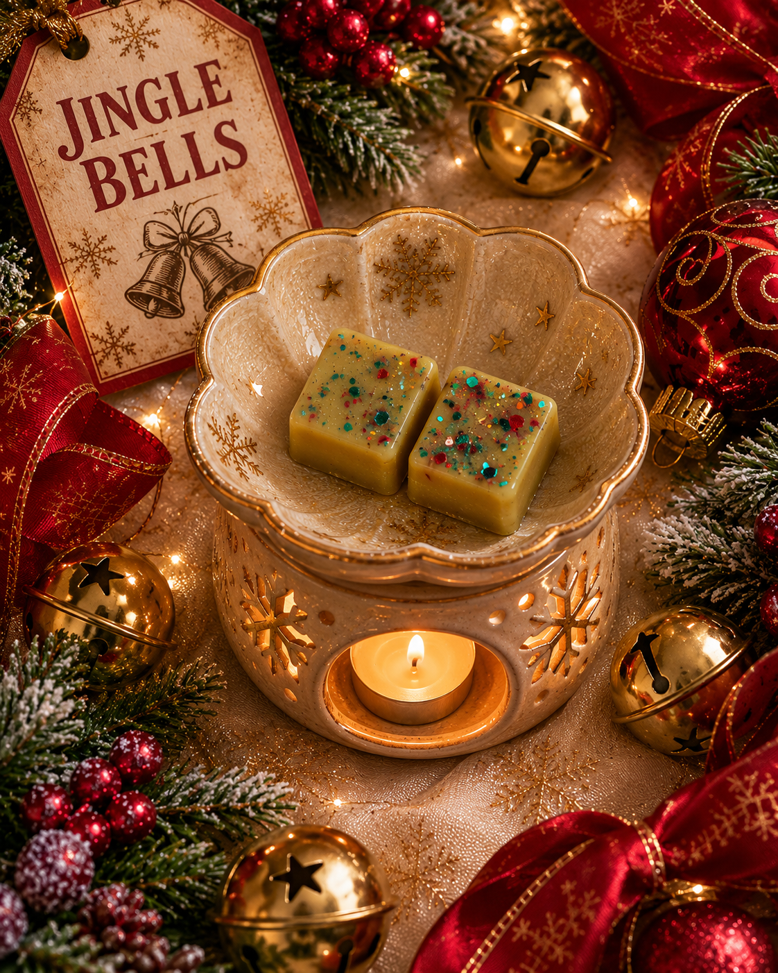 Jingle Bells Wax Melt | Strong Scented Soy Wax Melts UK