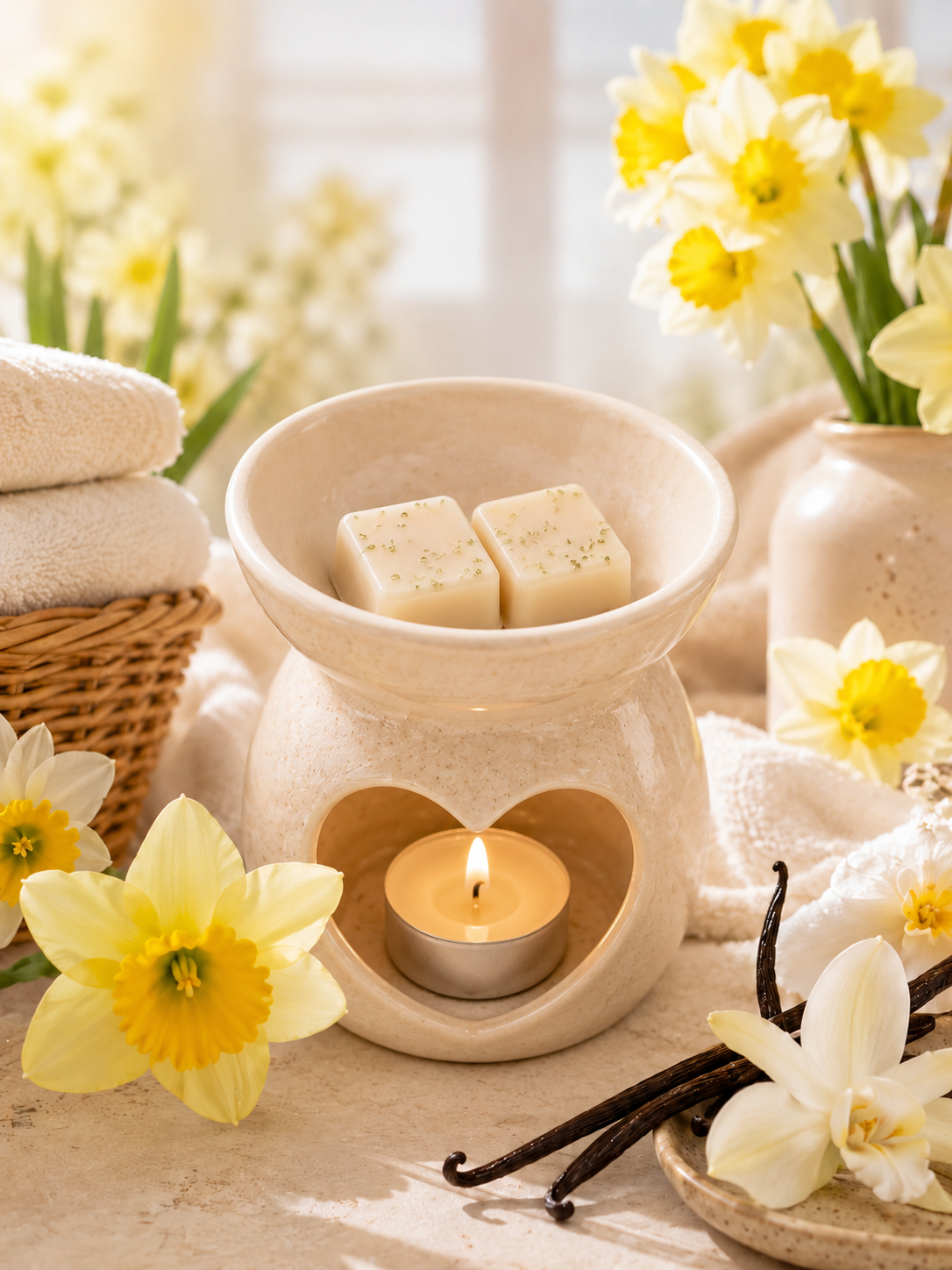 Daffodil and Vanilla Wax Melt | Strong Scented Soy Wax Melts UK