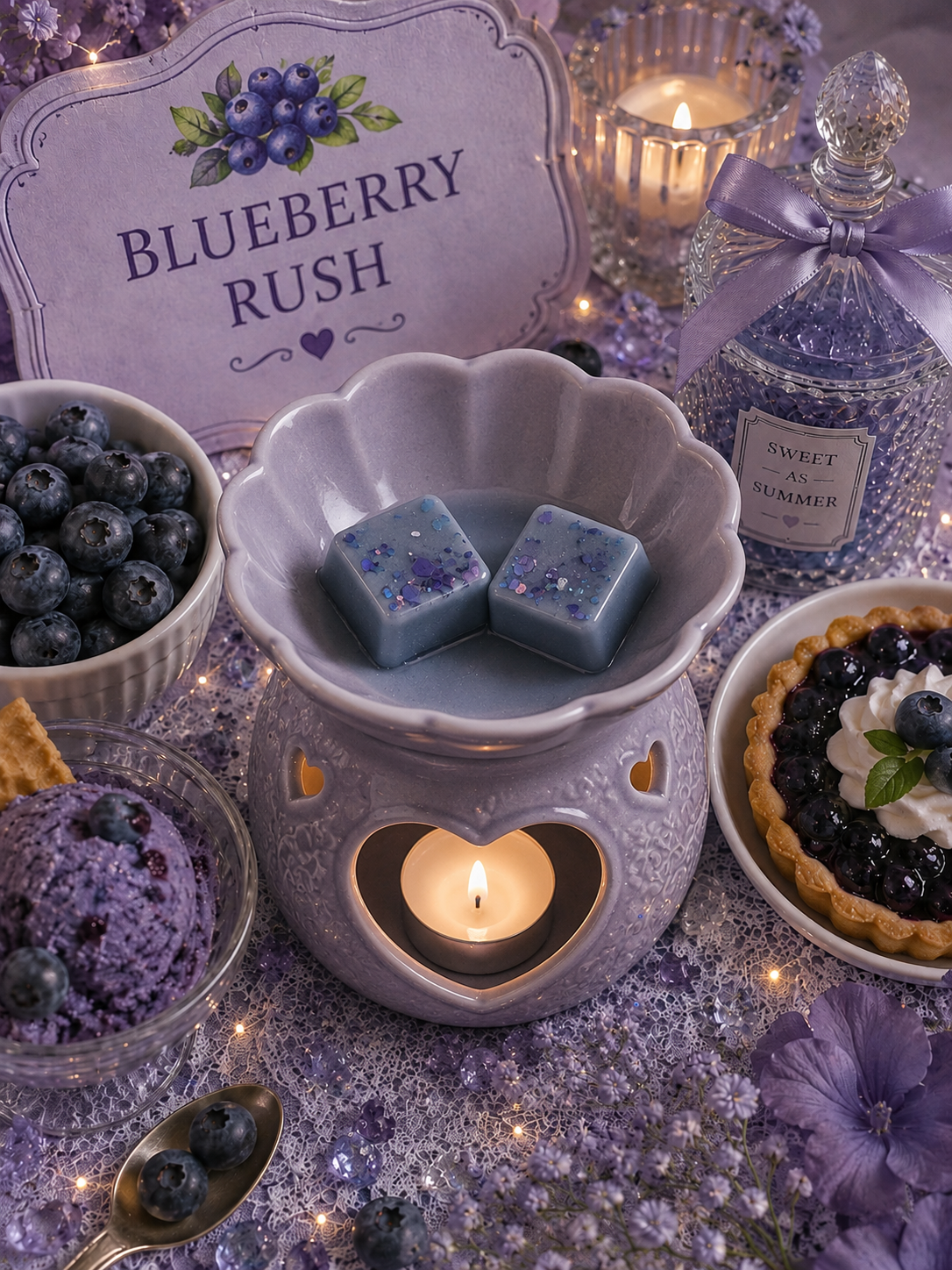 Blueberry Rush Wax Melt | Strong Scented Soy Wax Melts UK