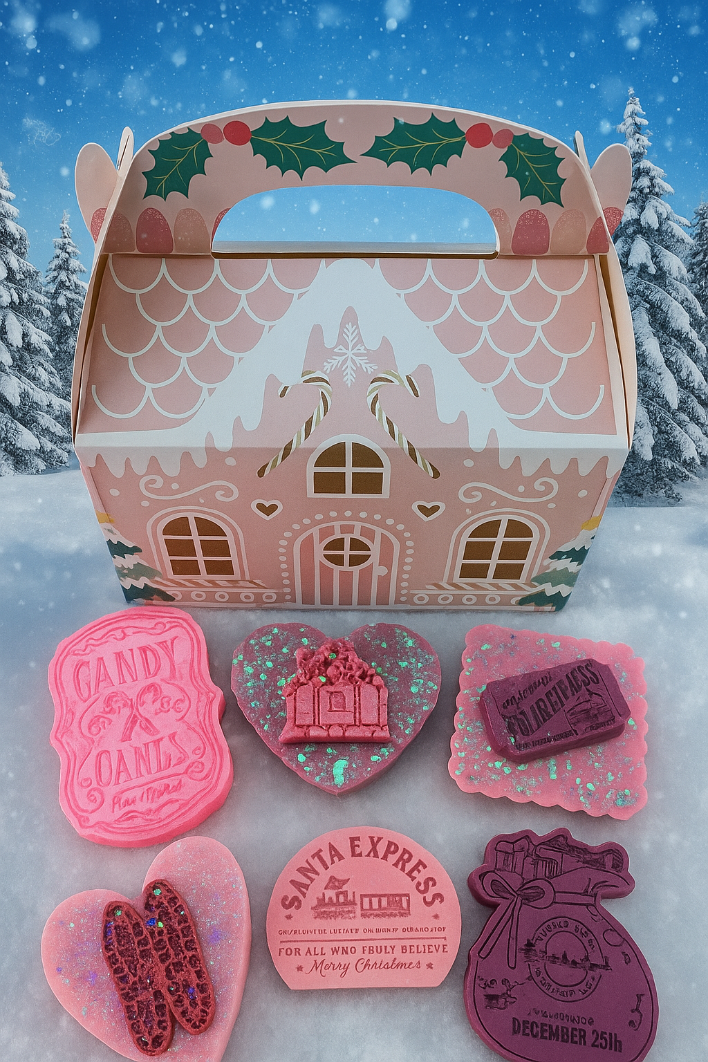 Pink Christmas Gift Box