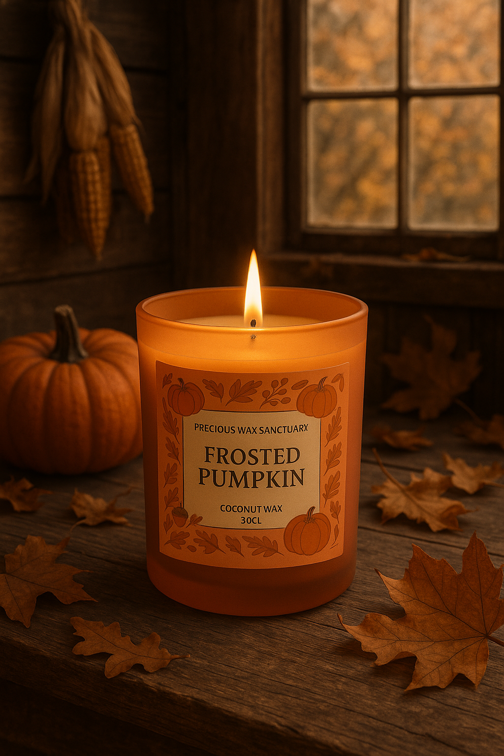 Frosted Pumpkin Candle