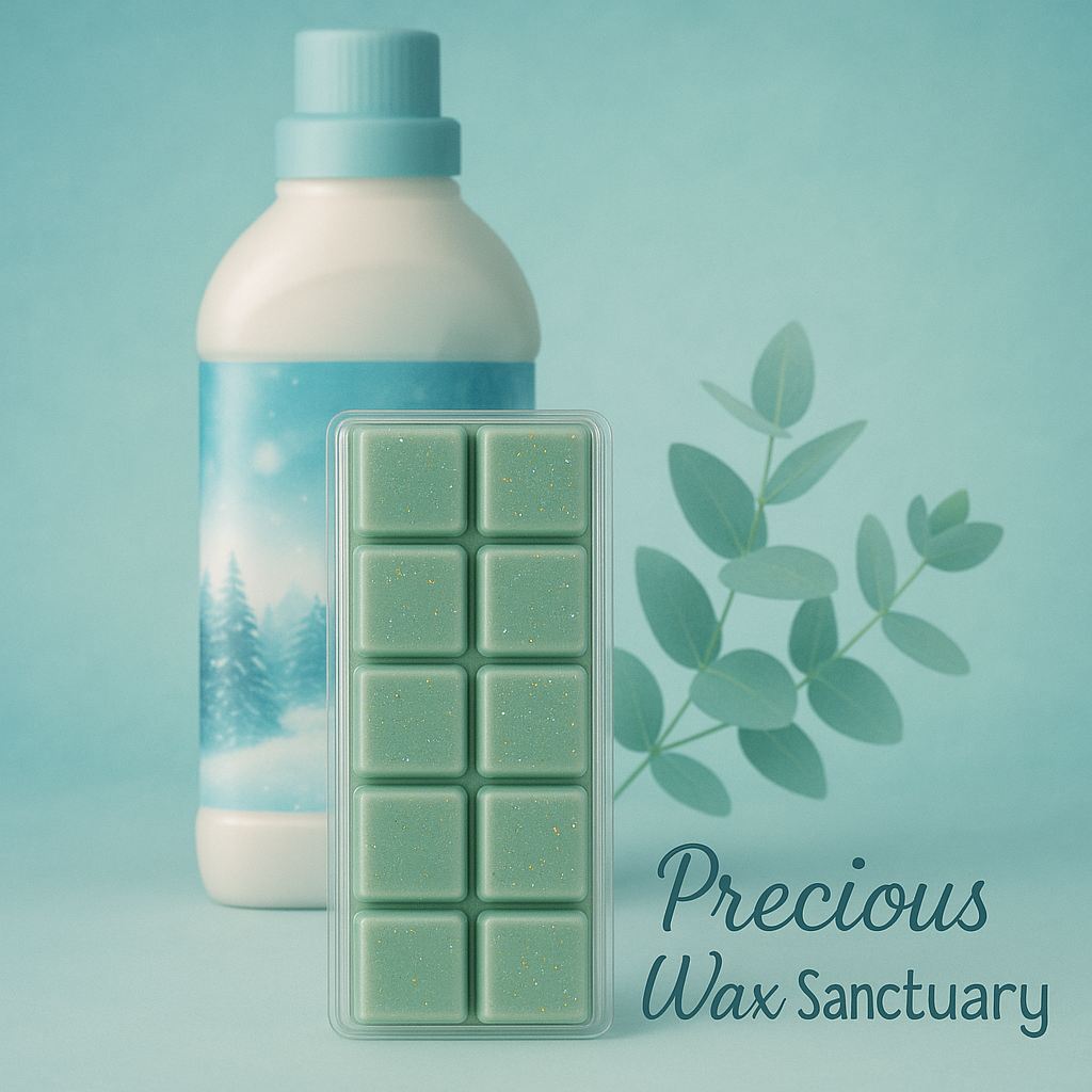 Get that fresh laundry feeling with a cool twist! Our 'Frosted Eucalyptus Laundry Inspired' wax melt is here.