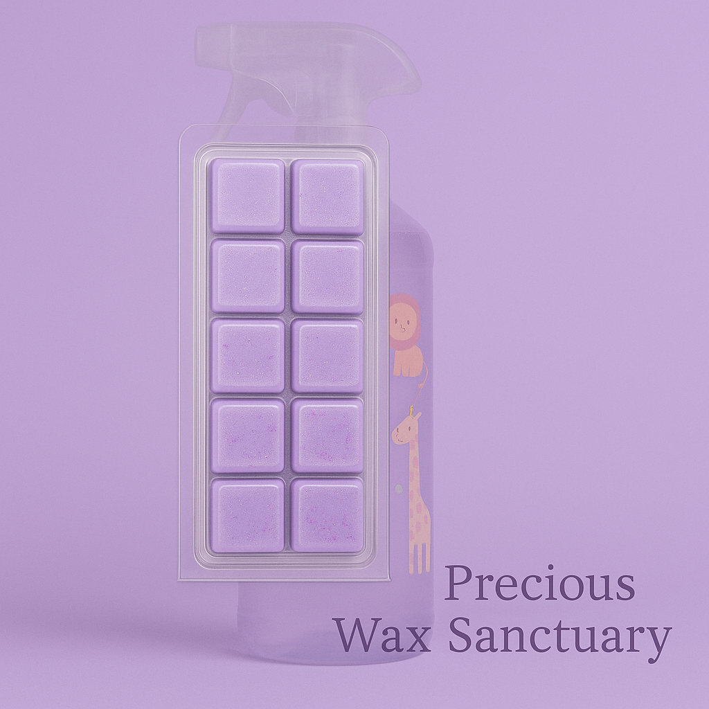 Little Violets wax melts with a soothing floral scent of violets, sandalwood, rose, lavender, and warm vanilla, ideal for relaxing and creating a calming atmosphere.