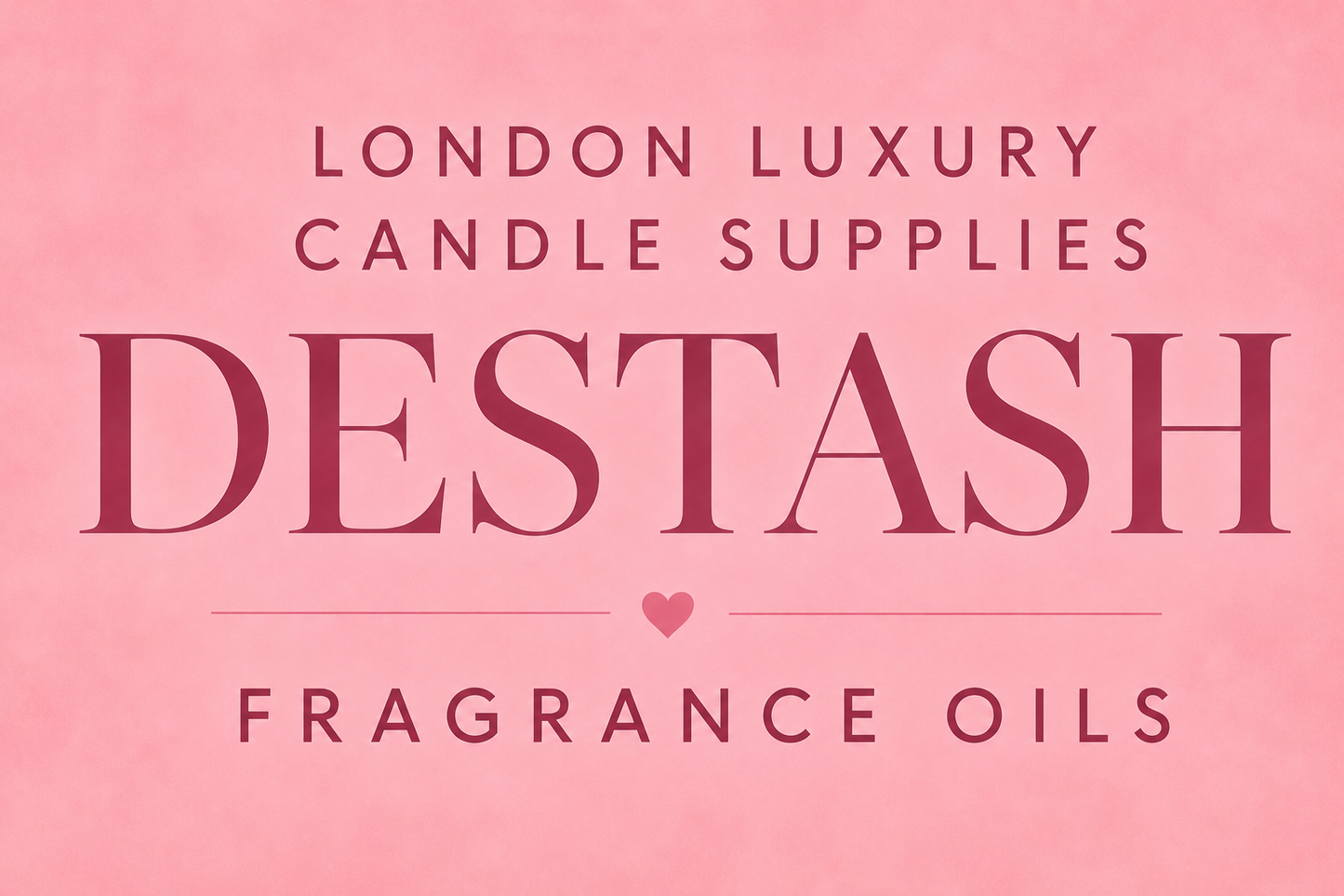 Pink background with 'Destash Fragrance Oils' text on a pink background