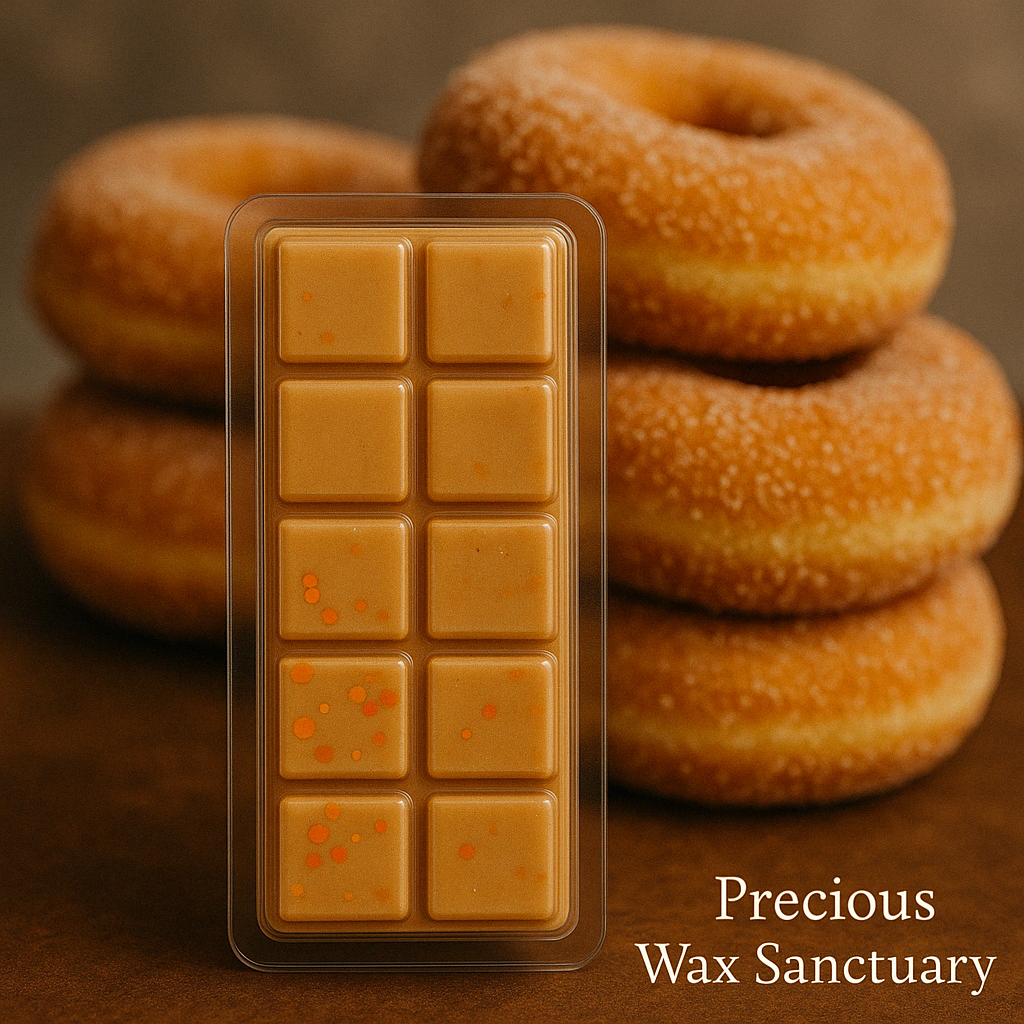 Indulge in a moment of sweet comfort! 🍩💛 Our 'Warm Doughnuts' wax melt. It's pure sweet, warm, and cozy bliss!