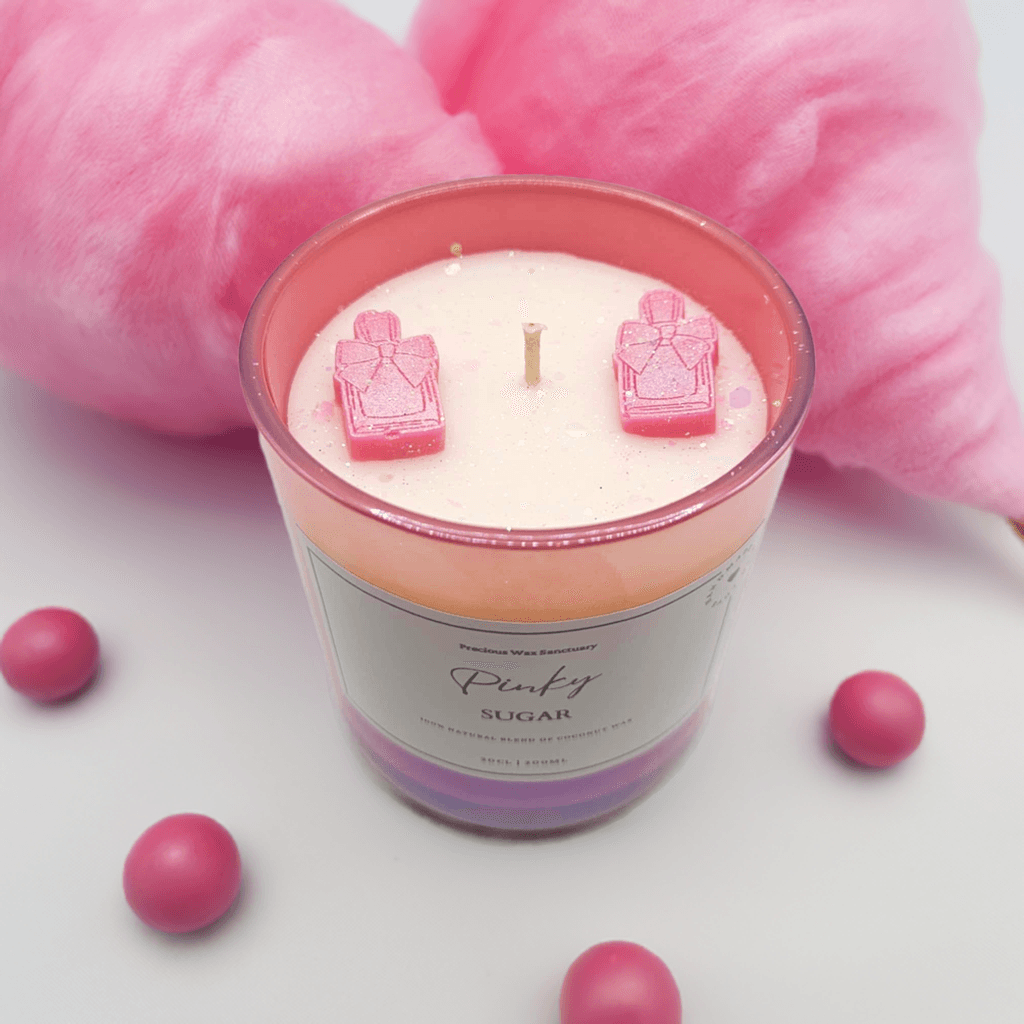 Pinky Sugar Decorative Candle - Precious Wax Sanctuary