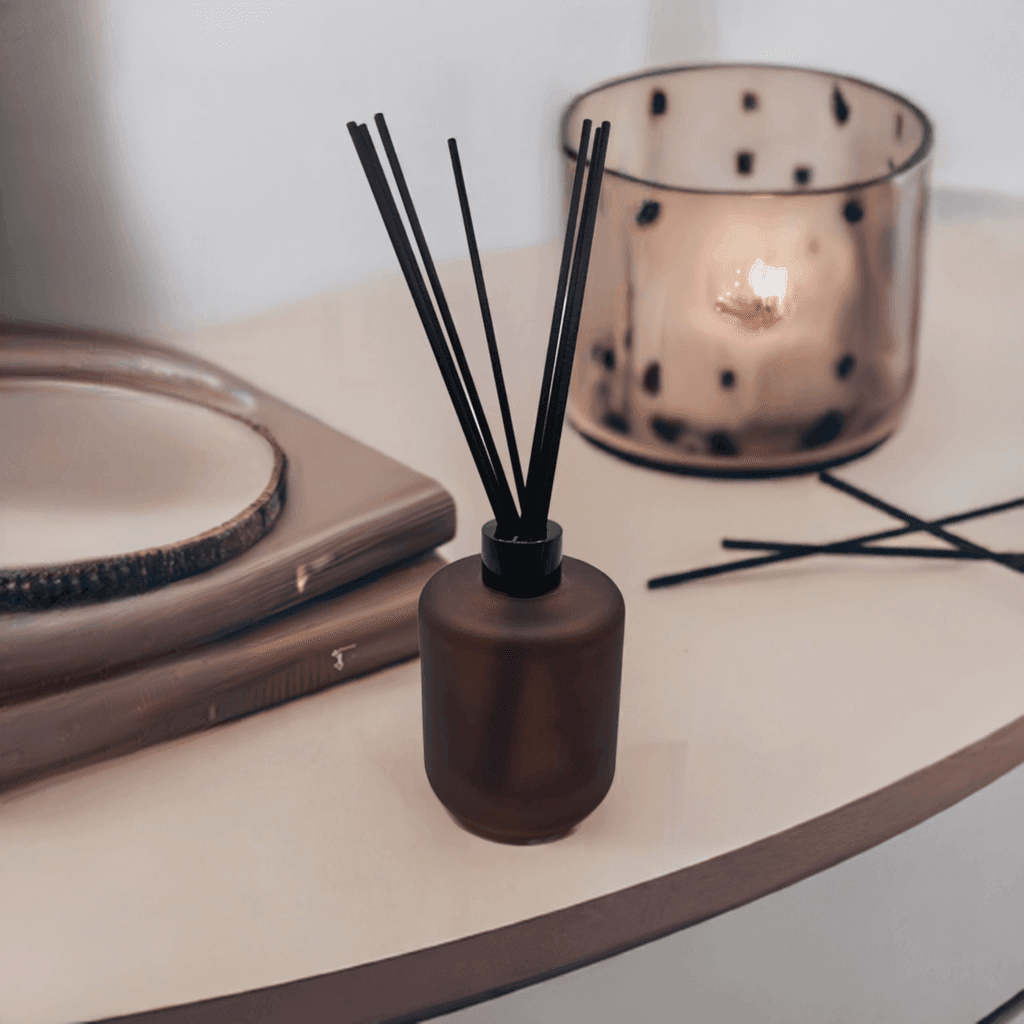 Frosted Amber Diffuser Bottle - 250ML - CHOOSE YOUR SCENT - Precious Wax Sanctuary