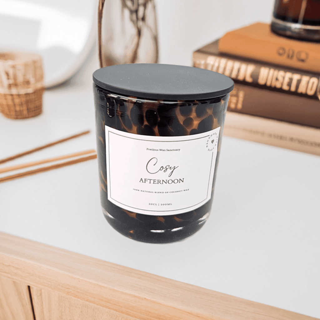 Cosy Afternoon Tortoiseshell Candle - Precious Wax Sanctuary
