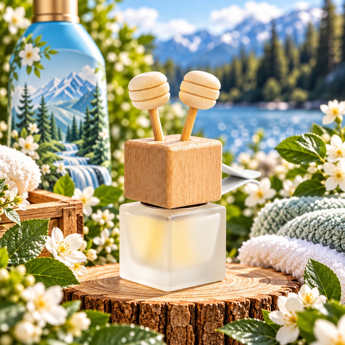 Woodland Wander Car Diffuser with Diffuser Sticks | Fresh Laundry Car Air Freshener 6ml