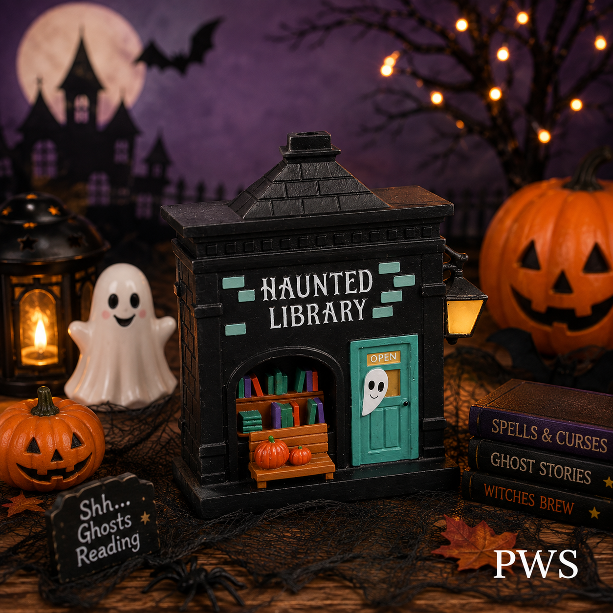 Haunted Library Incense Cone Holder